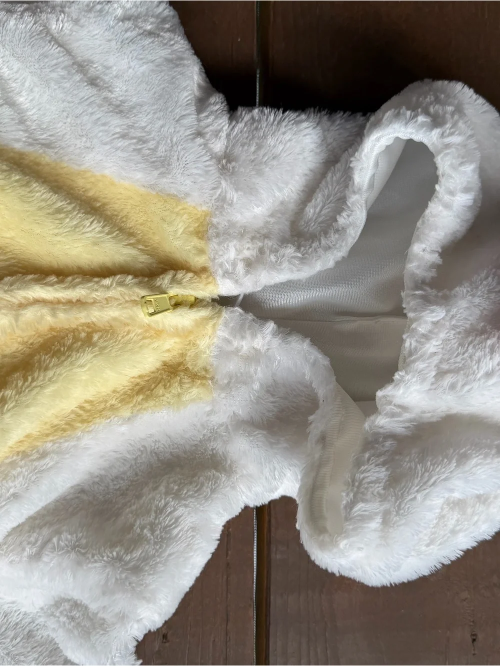 Baby Chicken Plush Hooded costume- White with Yellow & Red Details 18 months